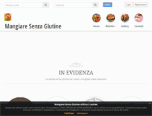 Tablet Screenshot of mangiaresenzaglutine.it